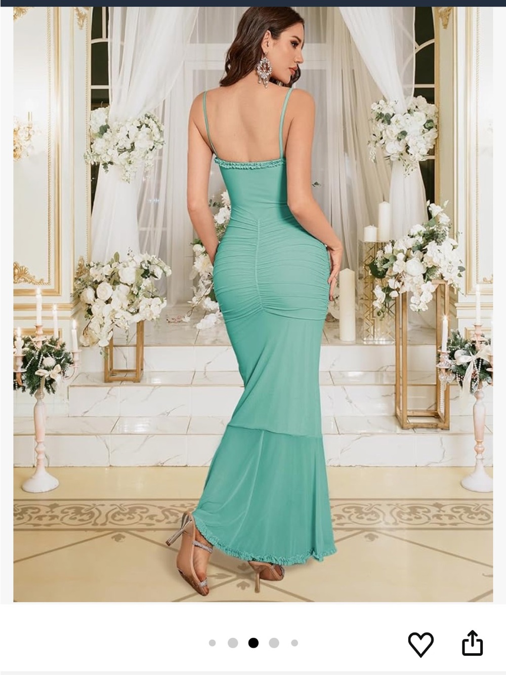 Amazon Mint Green Ruffle High-Low Dress - Picture 2 of 5